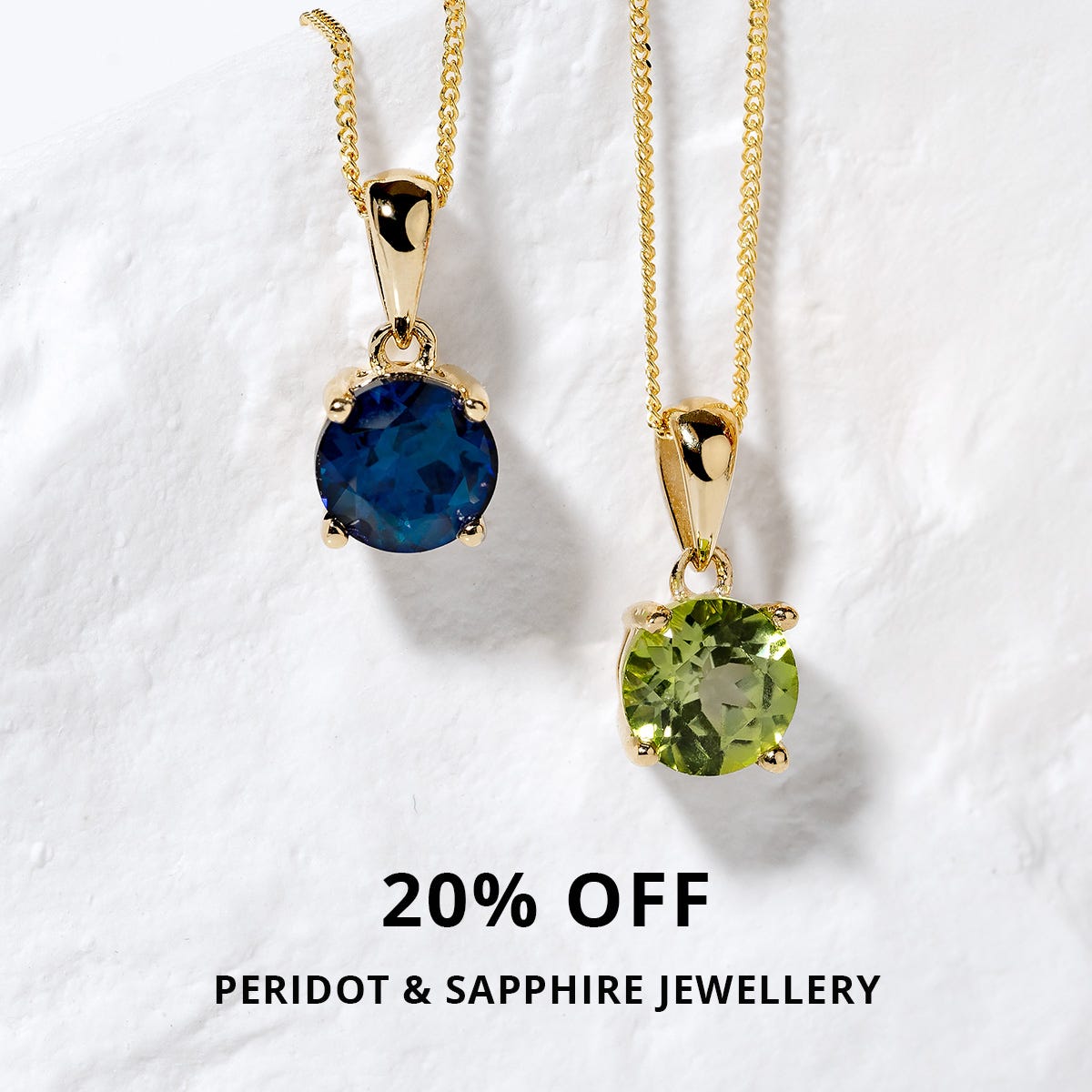 Birthstone Jewellery - Peridot and Sapphire 20 Per Cent Off