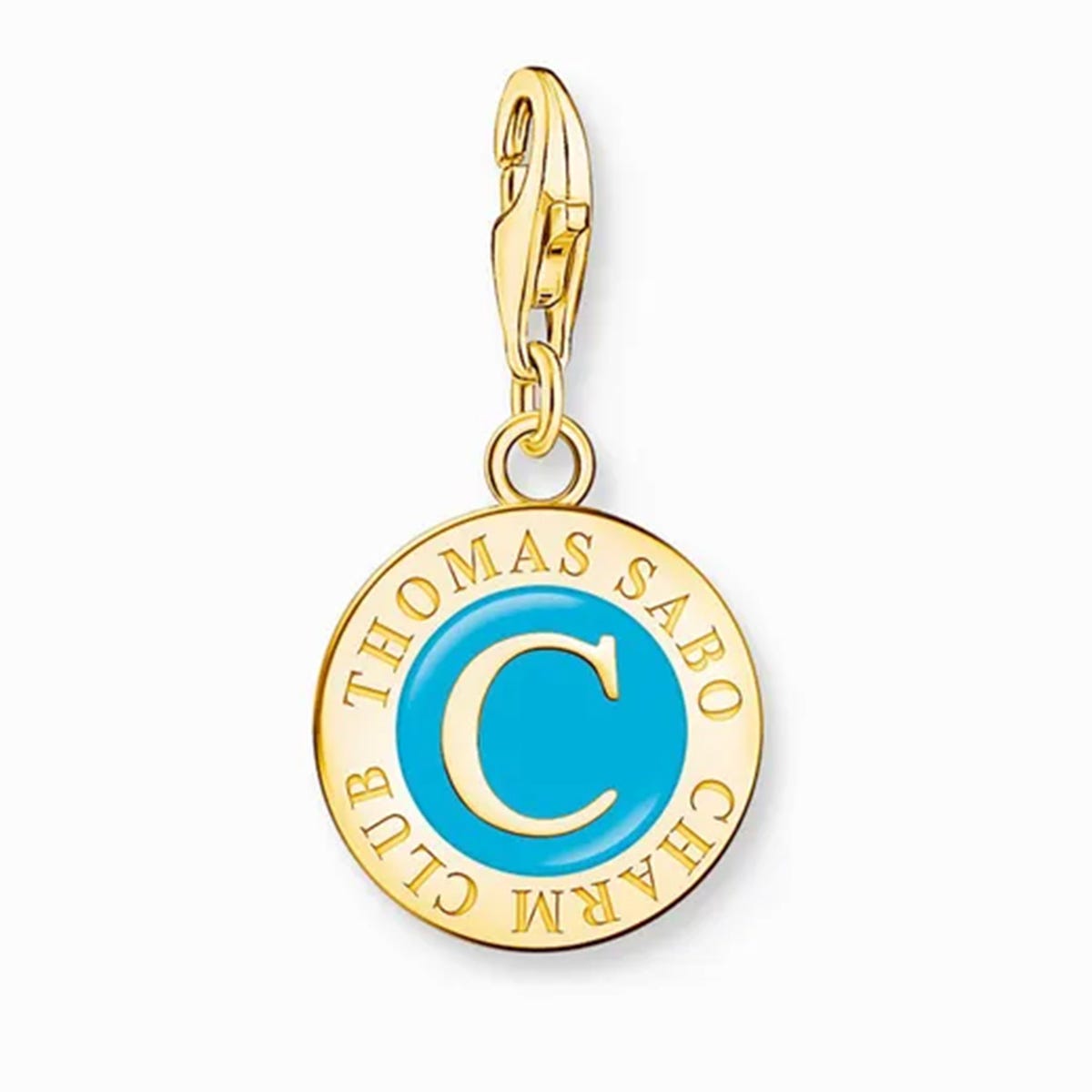 THOMAS SABO Gold Plated Turquoise Charmista Coin Member Charm