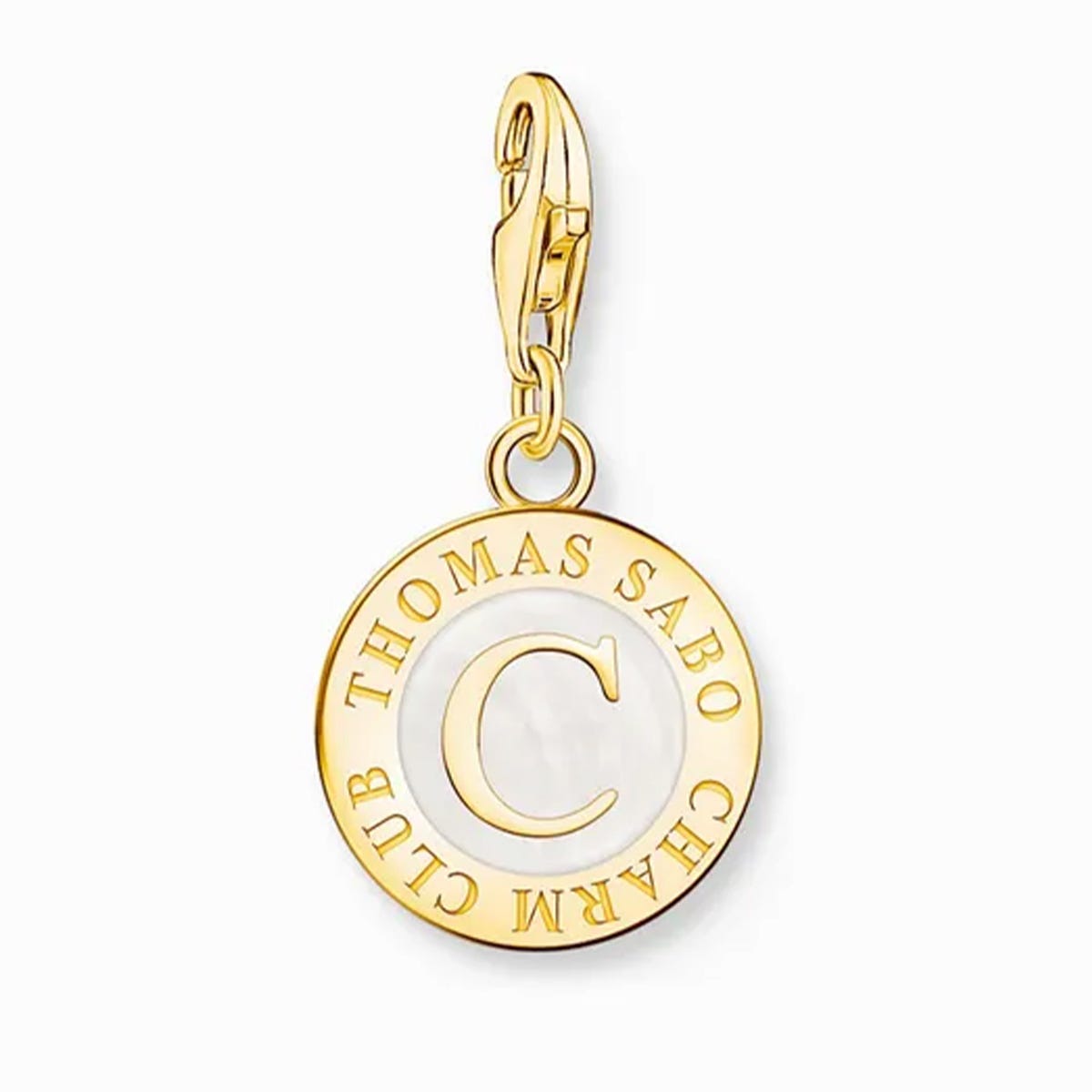 THOMAS SABO Gold Plated White Charmista Coin Member Charm