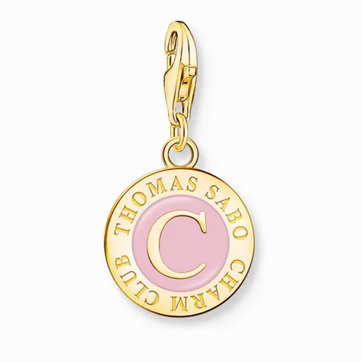 THOMAS SABO Gold Plated Pink Charmista Coin Member Charm