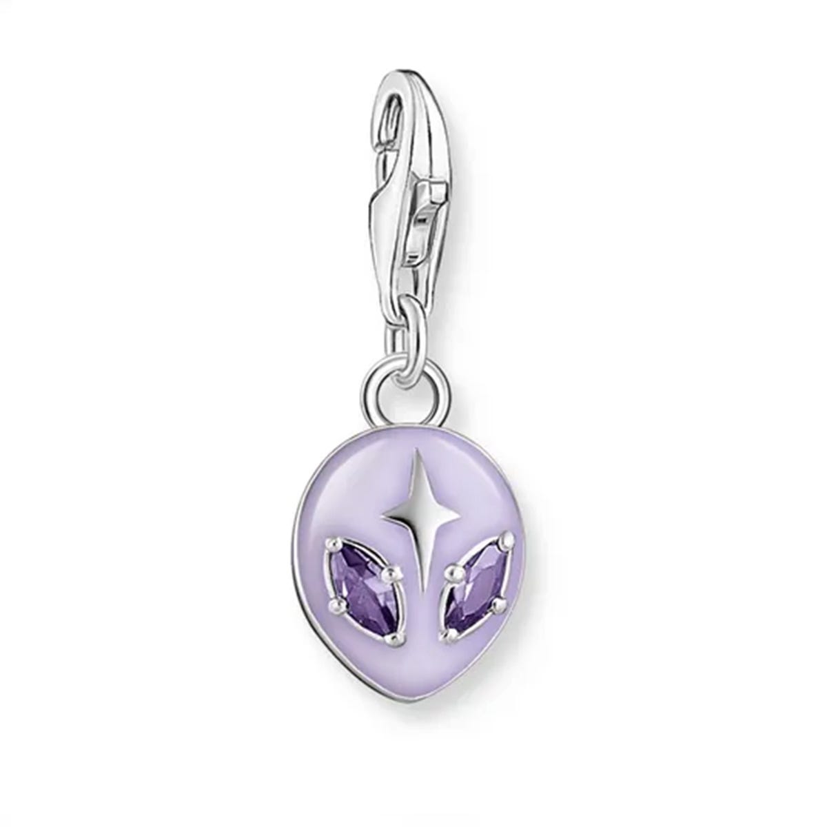 THOMAS SABO Silver Violet Alien Charm